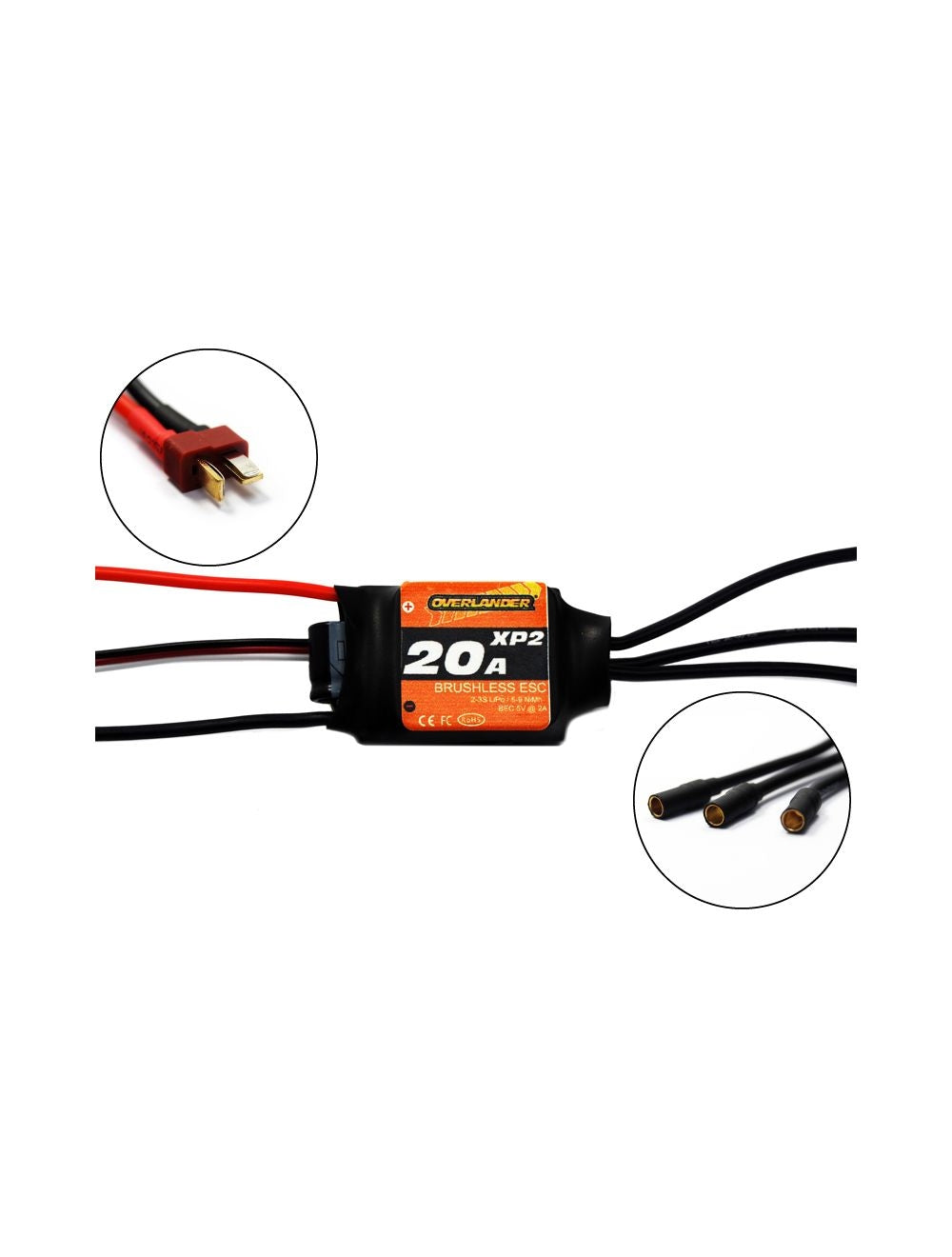 Overlander XP2 20A Brushless RTF (With Deans & 3.5mm Bullets) Speed Controller 2725