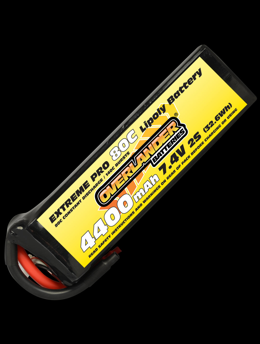 Overlander 4400mAh 7.4V 2S 80C Extreme Pro LiPo Battery - No Connector 2150