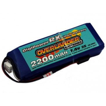 2200mAh 2S 7.4v LiPo Battery Receiver Pack - Overlander Digi-Power