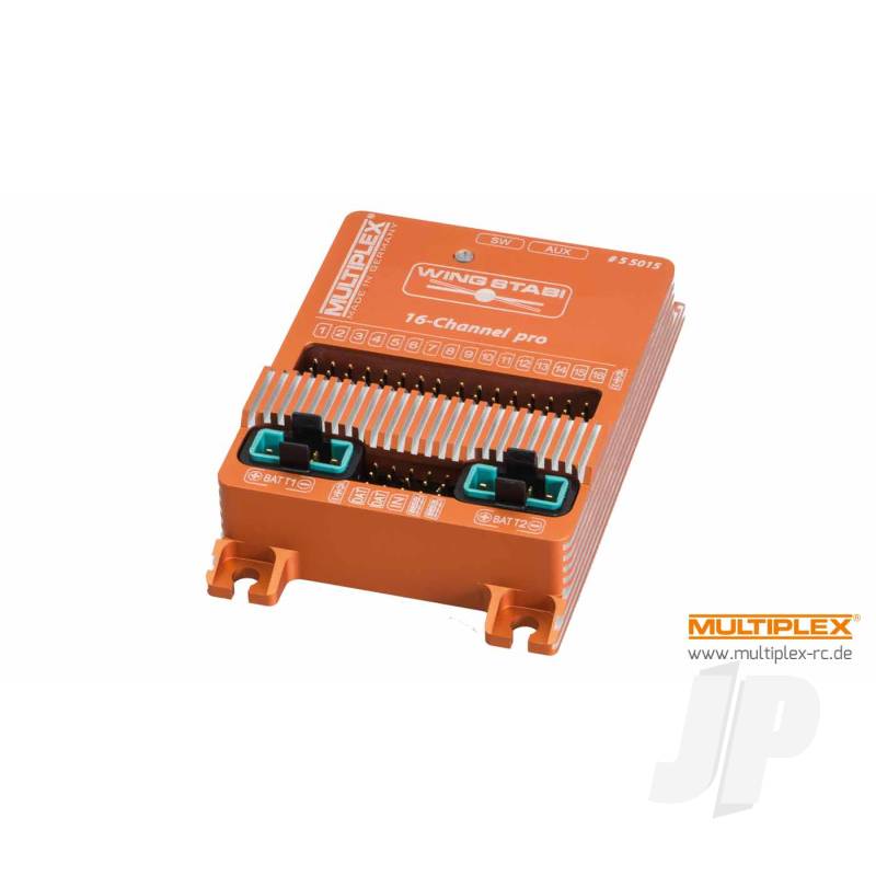 Multiplex WINGSTABI 16-channel 3-axis Gyro, 35A battery backer 55015