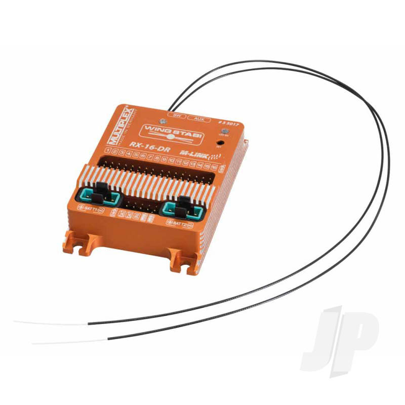 Multiplex WINGSTABI 16-channel 3-axis Gyro Dual-Rx, 35A battery backer (55017) 2555017