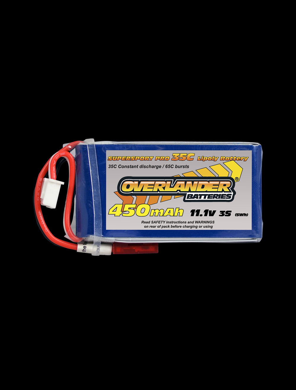 Overlander 450mAh 11.1V 3S 35C Supersport Pro LiPo Battery - JST BEC Connector 2557