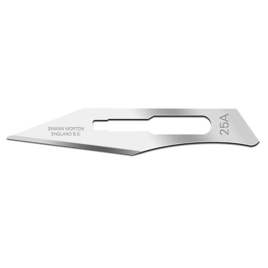 Swann Morton Sterile No.25A Carbon Steel Surgical Scalpel Knife Blades - 1 Pack SWN0215 010503395500215217170823100981208