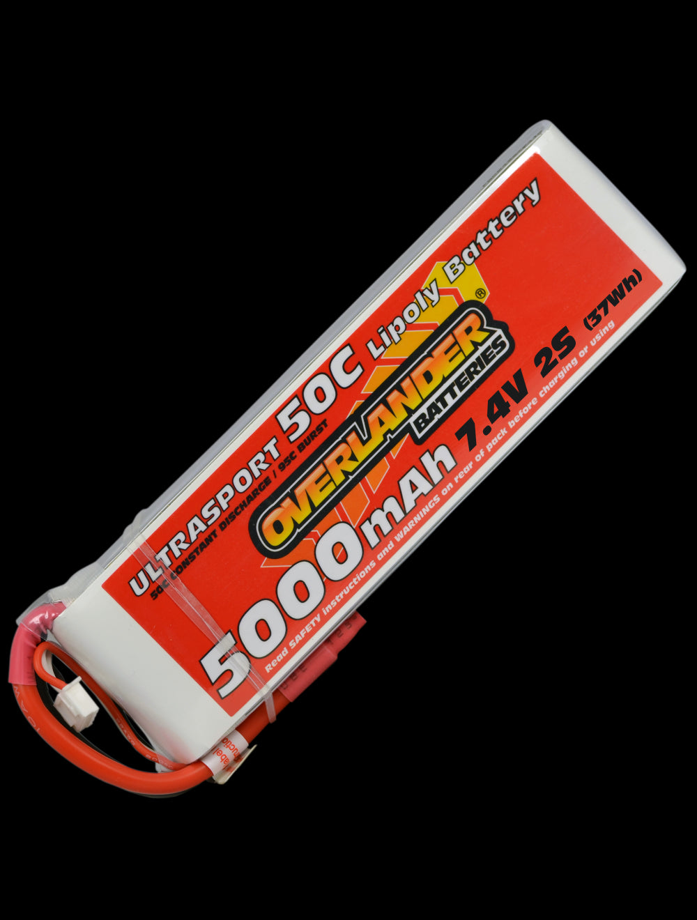 Overlander 5000mAh 7.4V 2S 50C Ultrasport LiPo Battery - No Connector 2630