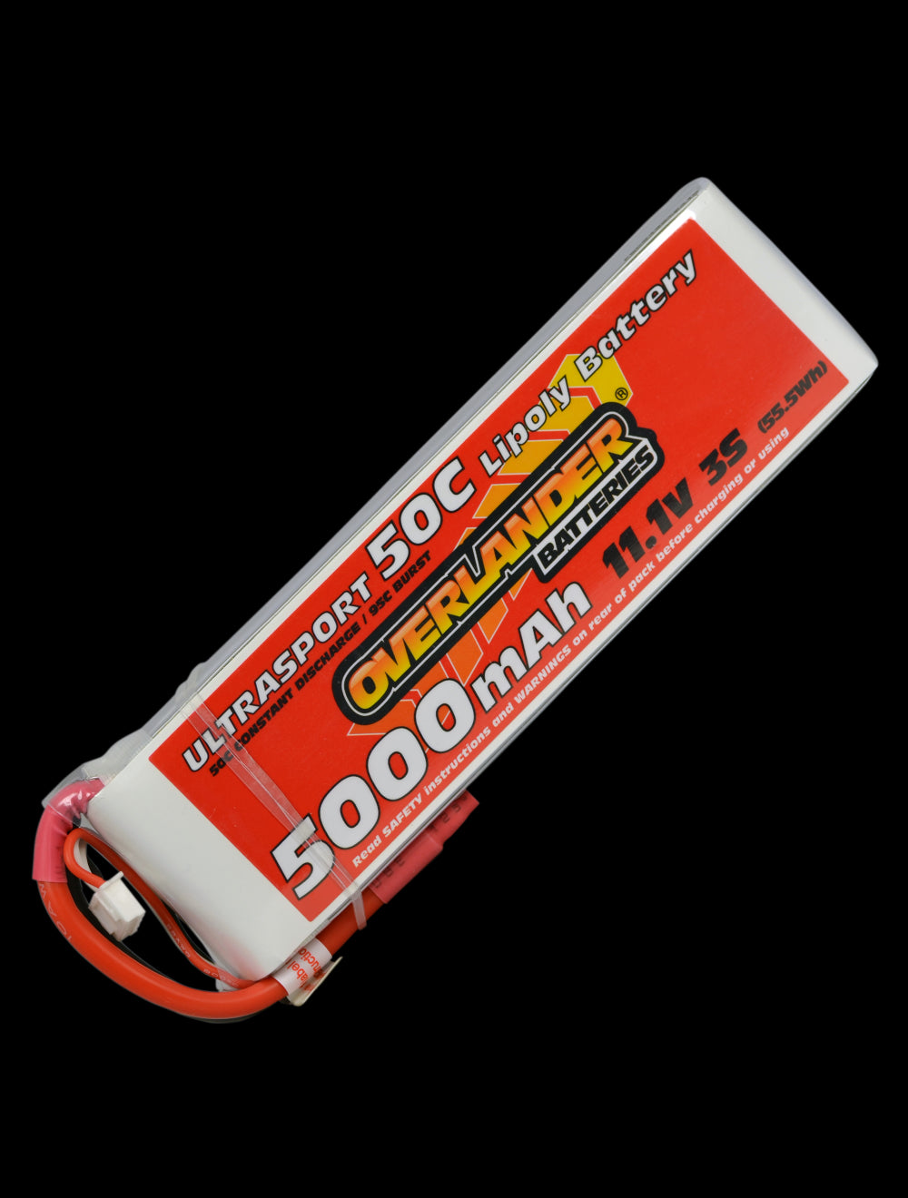 Overlander 5000mAh 11.1V 3S 50C Ultrasport LiPo Battery - Deans Connector 2631