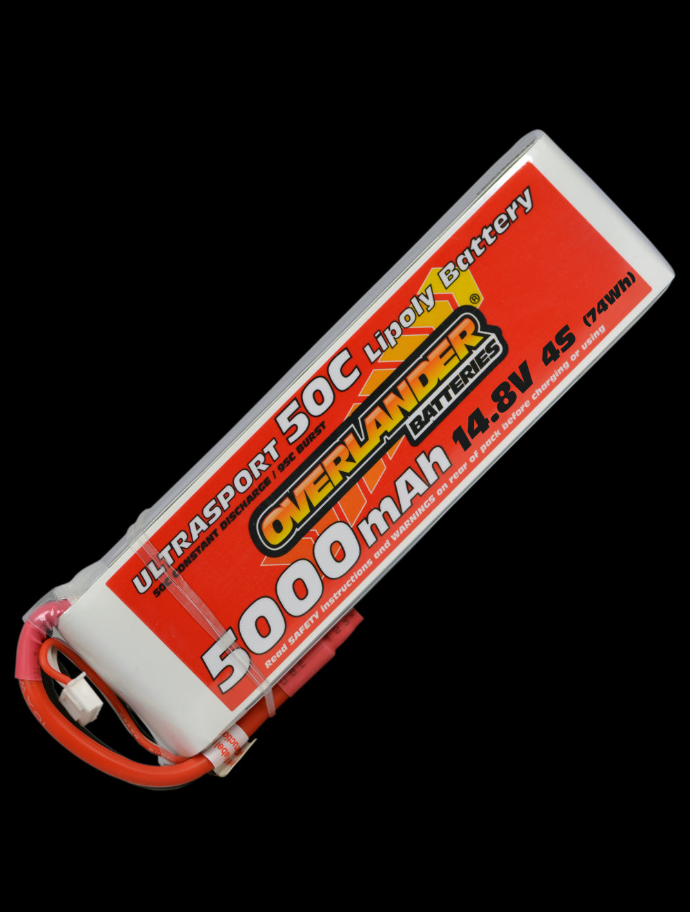 Overlander 5000mAh 14.8V 4S 50C Ultrasport LiPo Battery - Deans Connector 2632