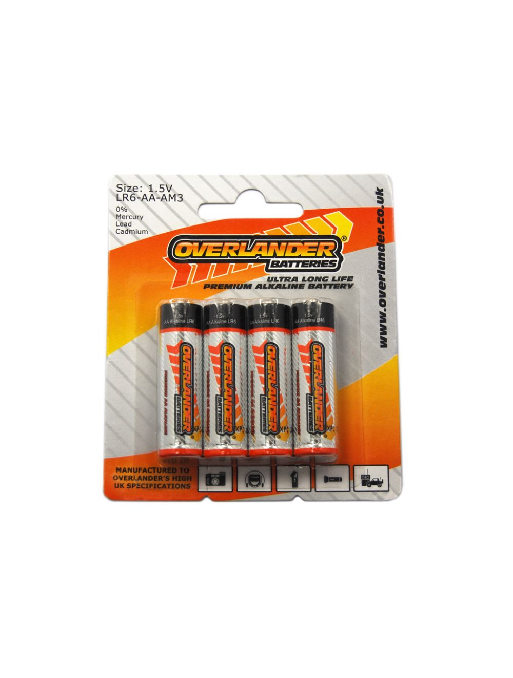 Overlander Overlander Premium Alkaline Batteries - AA 4pack 2671