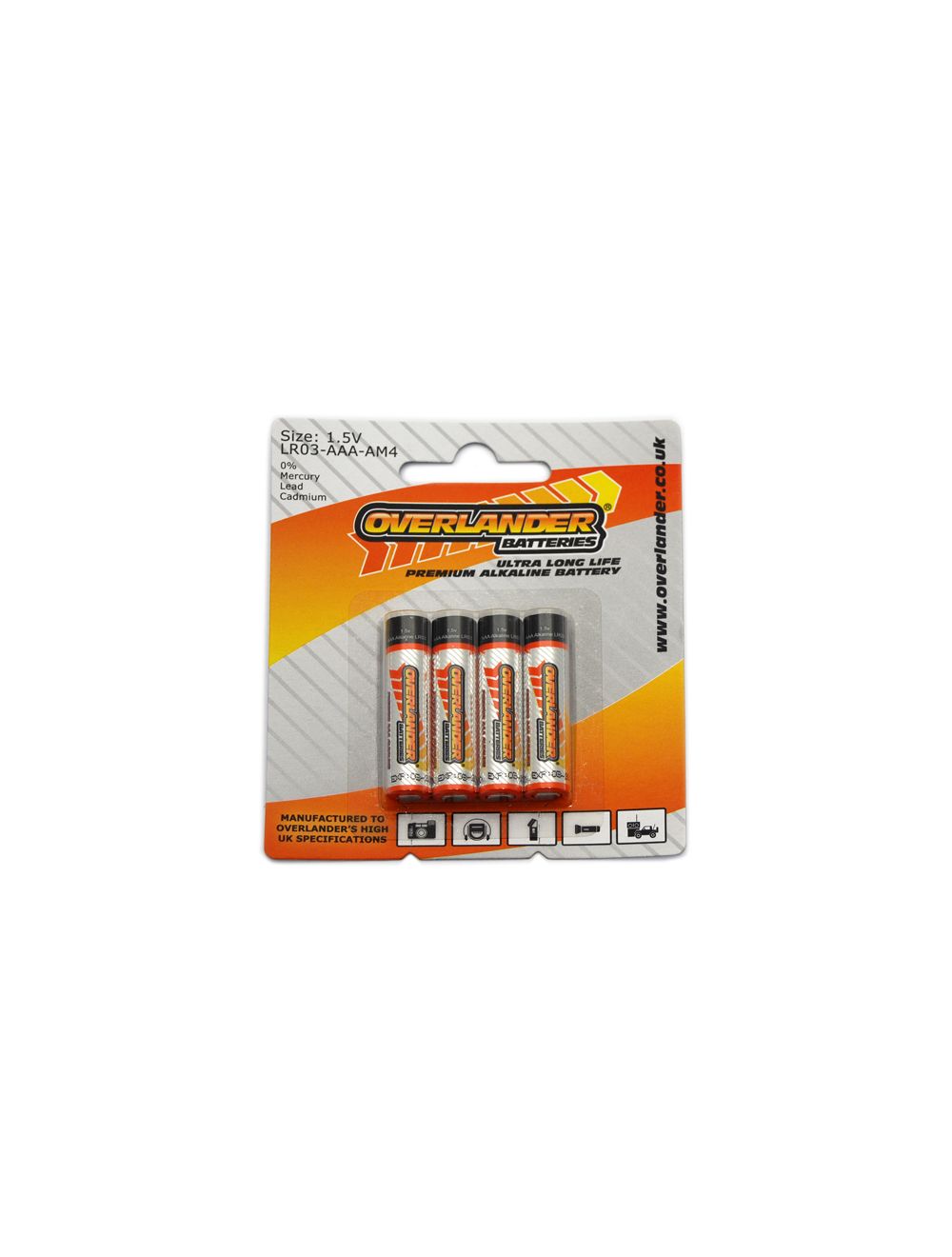 Overlander Overlander Premium Alkaline Batteries - AAA 4pack 2672