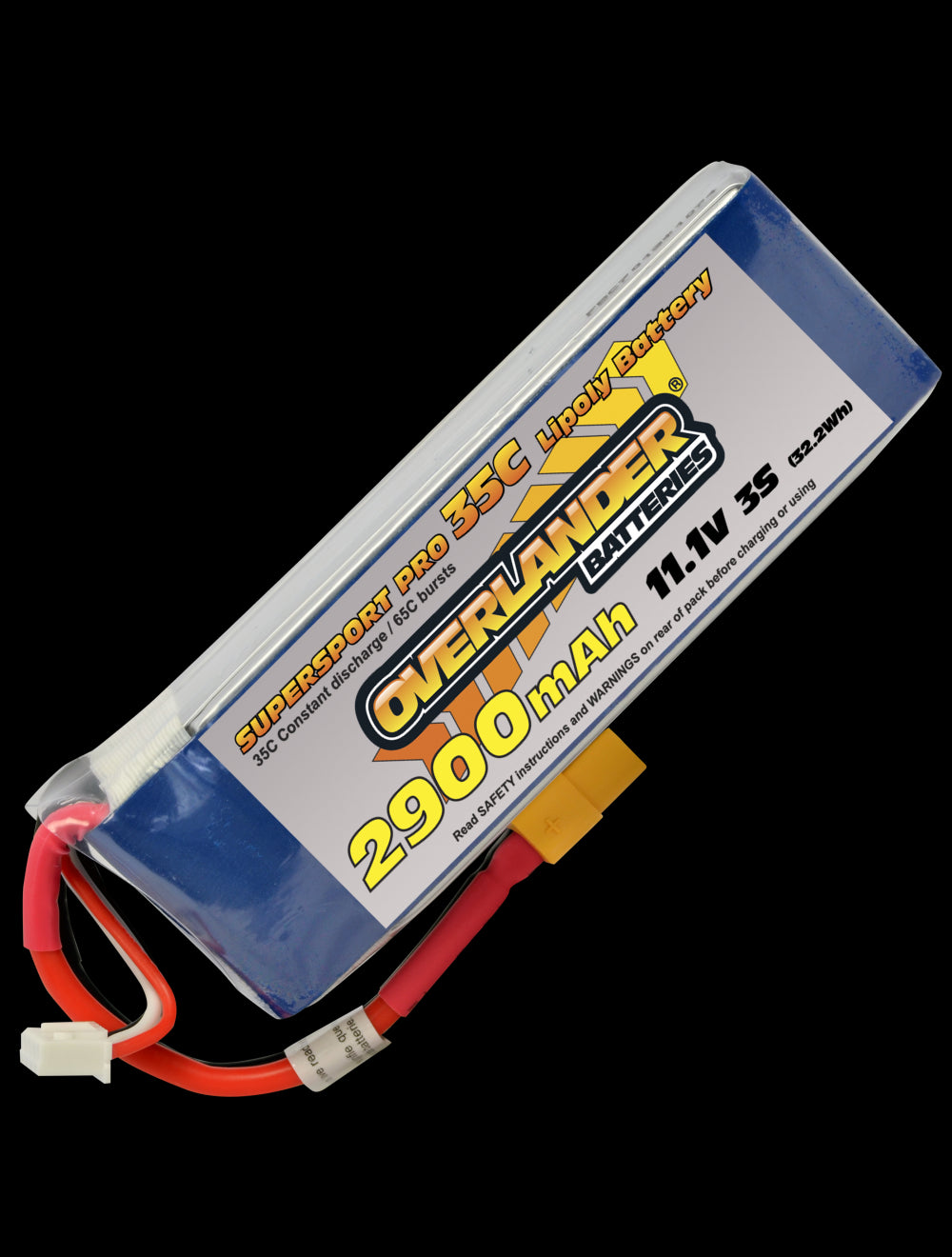 Overlander 2900mAh 11.1V 3S 35C Supersport Pro LiPo Battery - XT60 Connector 2701