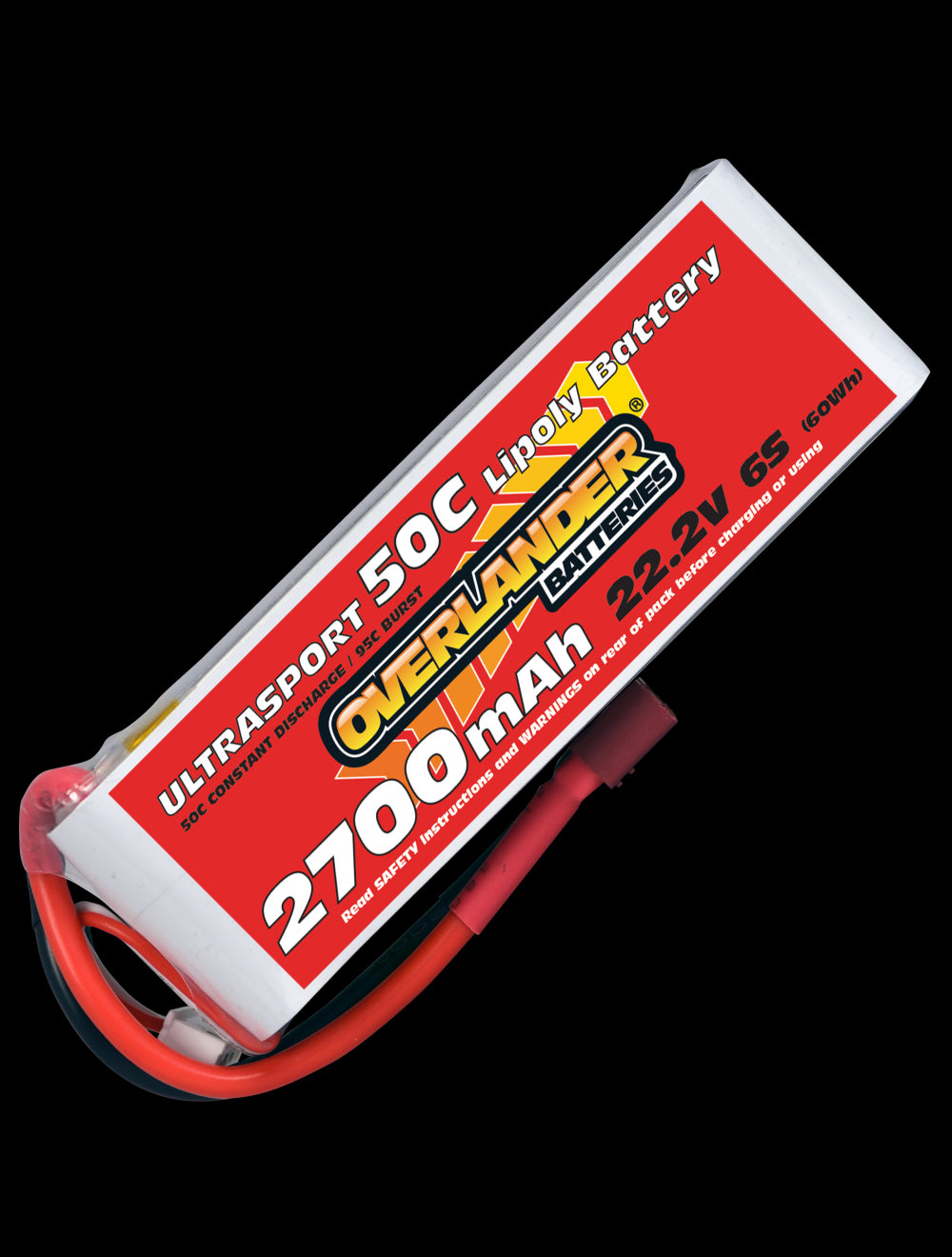 Overlander 2700mAh 22.2V 6S 50C Ultrasport LiPo Battery - Deans Connector 3152