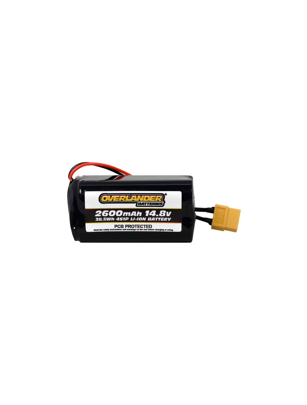 Overlander 2600mAh 4S 14.8V Li-Ion Rechargeable Battery with PCB Square 3301