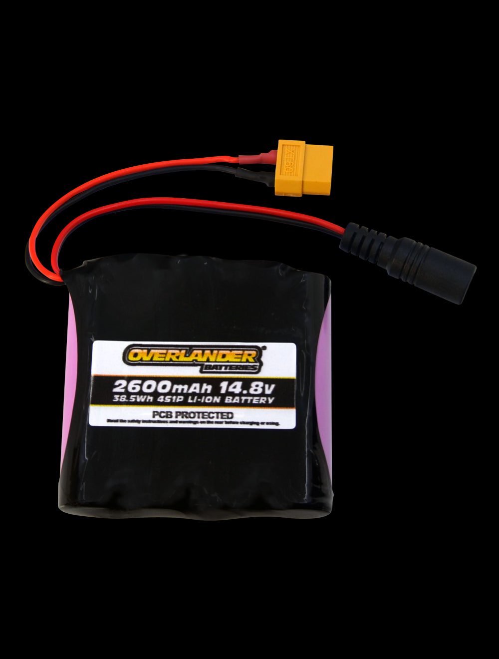 Overlander 2600mAh 4S 14.8V Li-Ion Rechargeable Battery with PCB Flat 3302