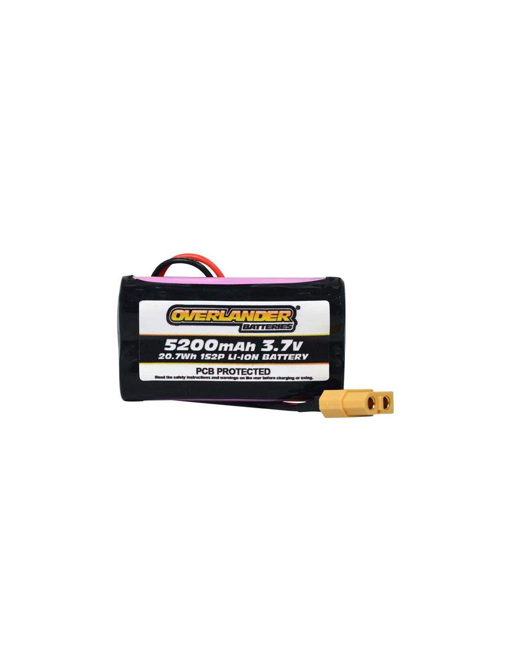 Overlander 5200mAh 1S2P 3.7V Li-Ion Rechargeable Battery with PCB 3304