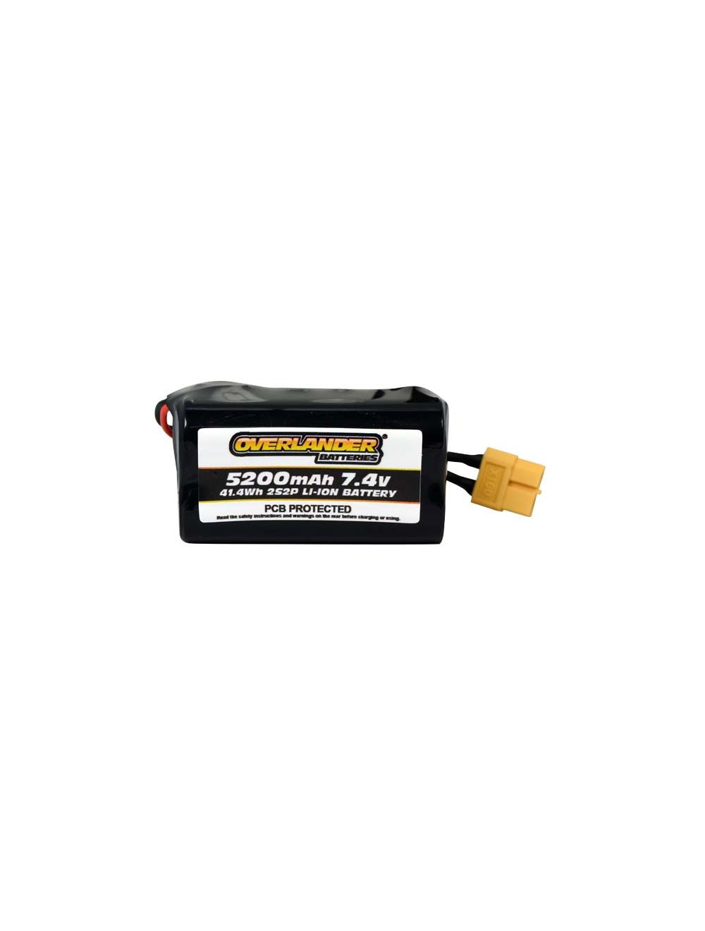 Overlander 5200mAh 2S2P 7.4V Li-Ion Rechargeable Battery with PCB Square 3305