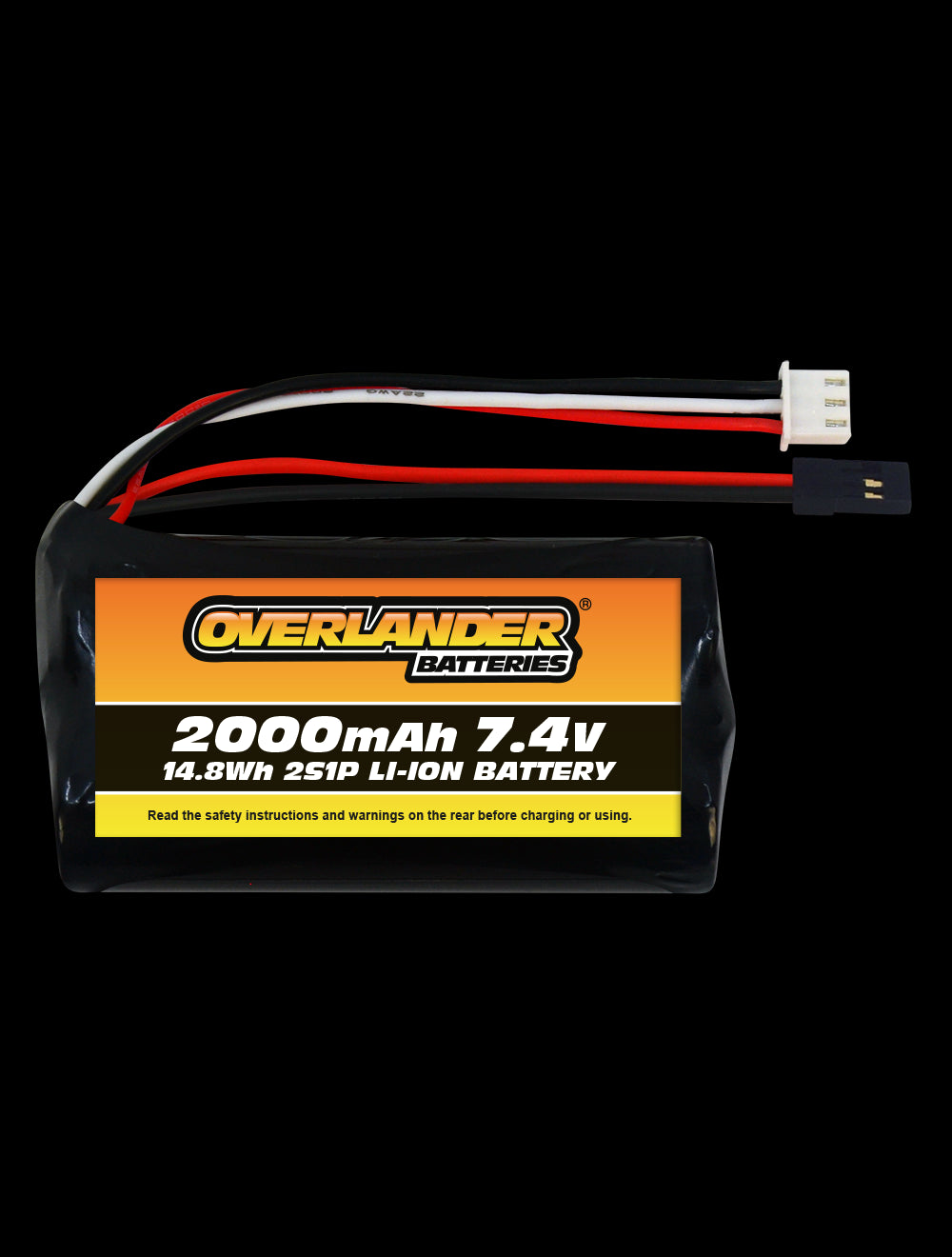 Overlander 2000mAh 7.4V 2S Config 2 Li-Ion Battery - JR Connector 3453