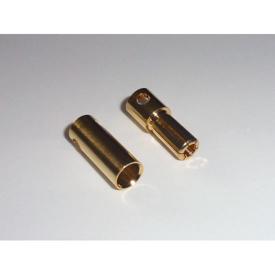 5mm Gold Bullet Connector Set - 2 Pairs