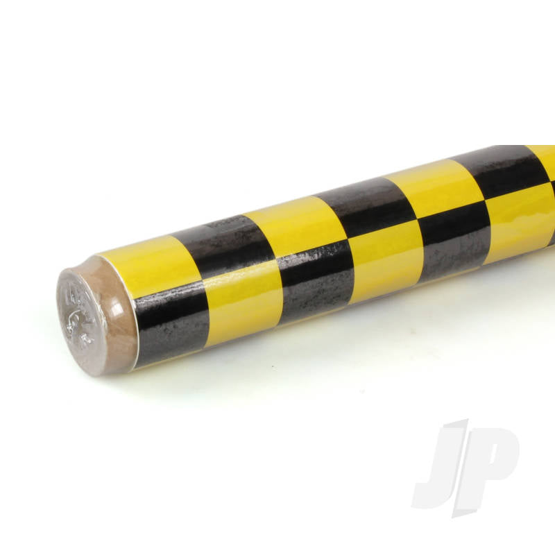 Oracover 2m Oracover Fun-3 Large Chequered Yellow/Black 5523702