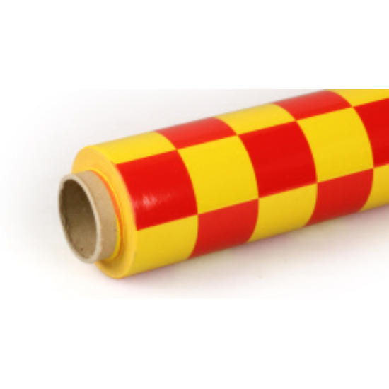 10MTR ORACOVER FUN-3 LARGE CHEQ.YELLOW/RED 5523730 