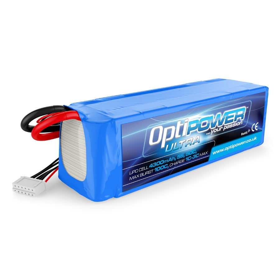 Optipower LiPo Battery 4300mAh 5S 50C OPR43005S50