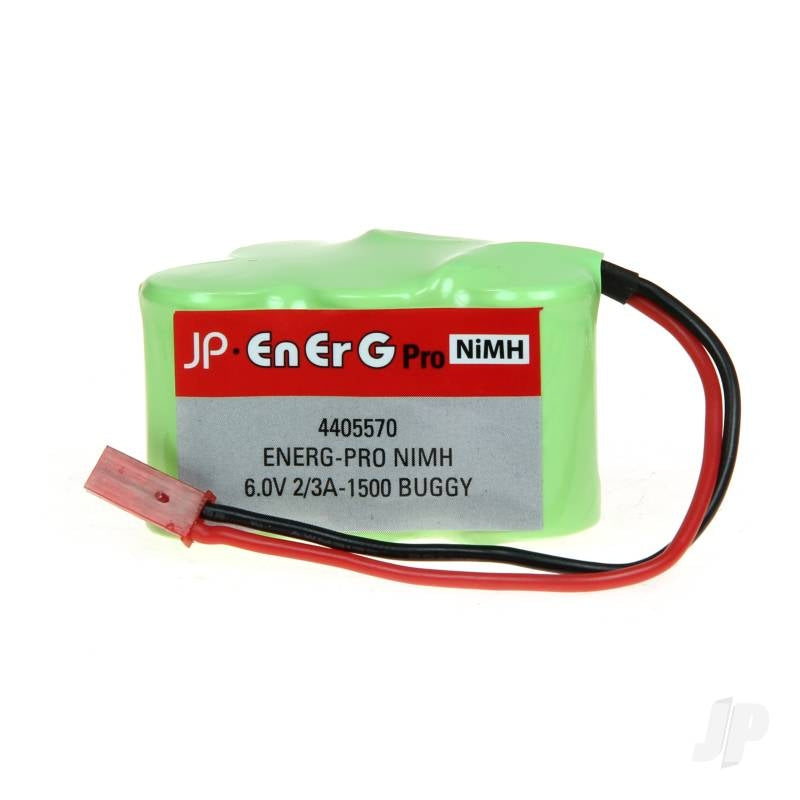 EnErG Pro NiMH 6.0V 2/3A-1500 Buggy RX Pack Hump Buggy Battery 4405570