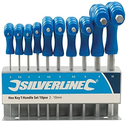 Silverline 323710 Hex Key T-Handle Set 10pce 2 - 10 mm