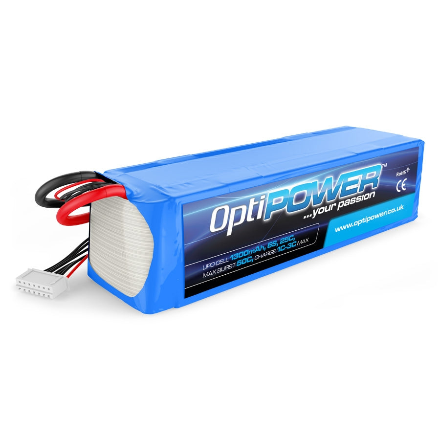 Optipower LiPo Battery 1300mAh 6S 25C OPR13006S