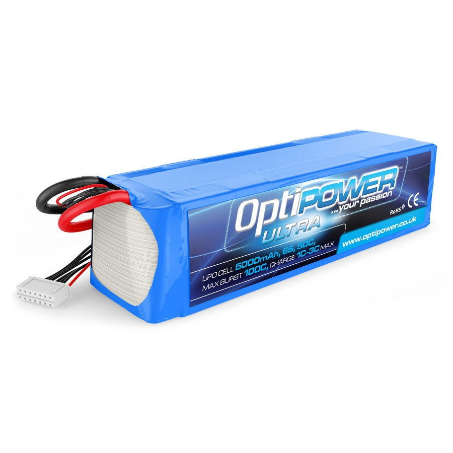 Optipower Ultra LiPo Battery 5000mAh 6S 50C OPR50006S50