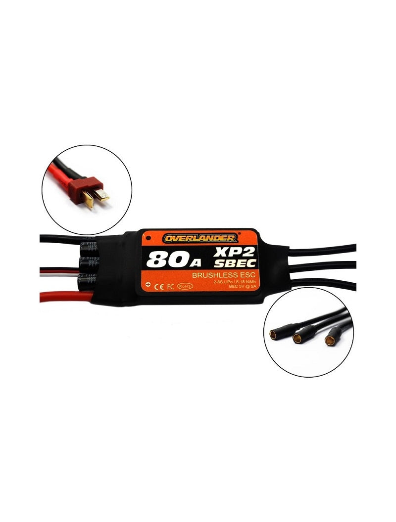 Overlander XP2 80A SBEC Brushless RTF (With Deans & 4mm Bullets) Speed Controller ESC 2720