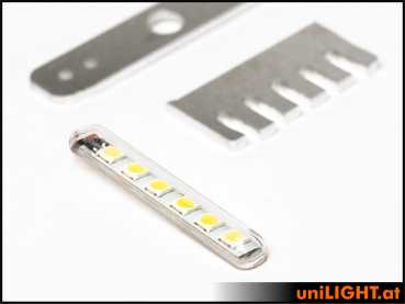 UniLight 5mm Bar Strobe Light, 12Wx2 - White + Thermal-Glue