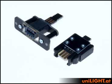 UniLight Locking Cable Connection, 3 Primary Pin (Assembled With Cable (1 Pair, M/F)