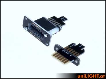 UniLight Direct Cable Connection, 3 Primary 6 Secondary Pins (Assembled (2 Pair, M/F)