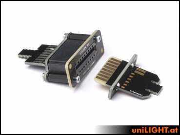 UniLight Direct cable connection-Single, 6 primary 4 secondary pins (Finish: Assembled (2 pair, m/f)