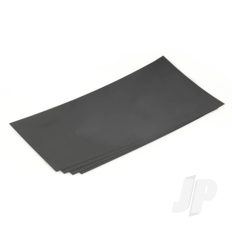 Evergreen 6x12in (15x30cm) Black Sheet .060in Thick (1 sheet per pack) 9516