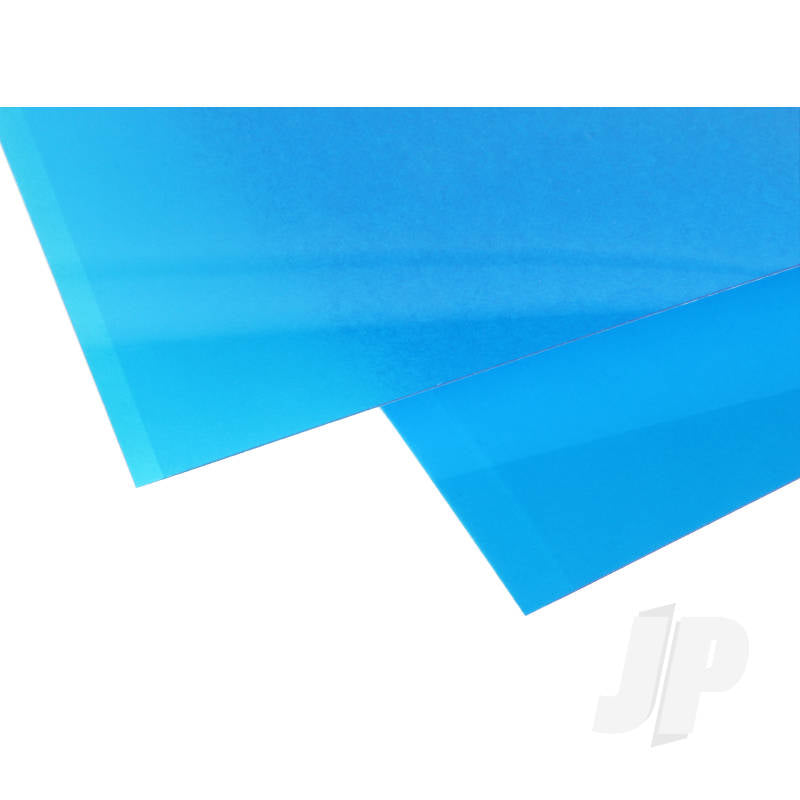 Evergreen 6x12in (15x30cm) Transparent Coloured Sheet .010in Thick BLUE (2 Sheet per pack) 9902