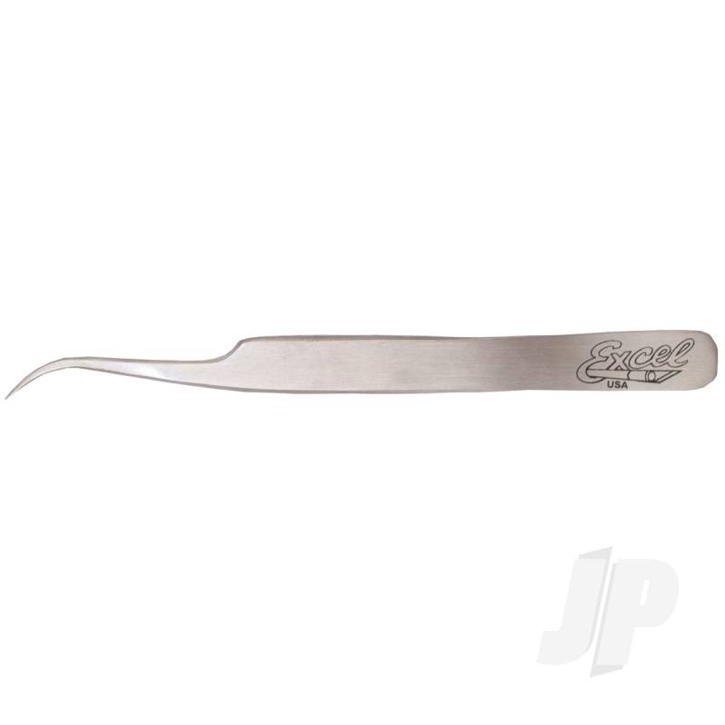 Excel Slant Point Fine Point Tweezers, Polished (Carded) EXL30417