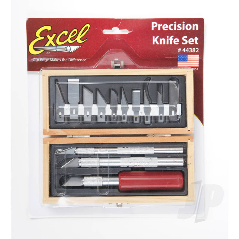 Excel Hobby Knife Set, Wooden Box (Carded) EXL44382