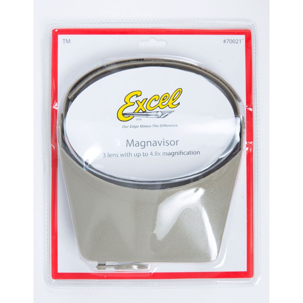 Excel Excel Blades MagniVisor Deluxe Head-Worn Magnifier with 4 Different Lenses , Grey (Boxed) EXL70021