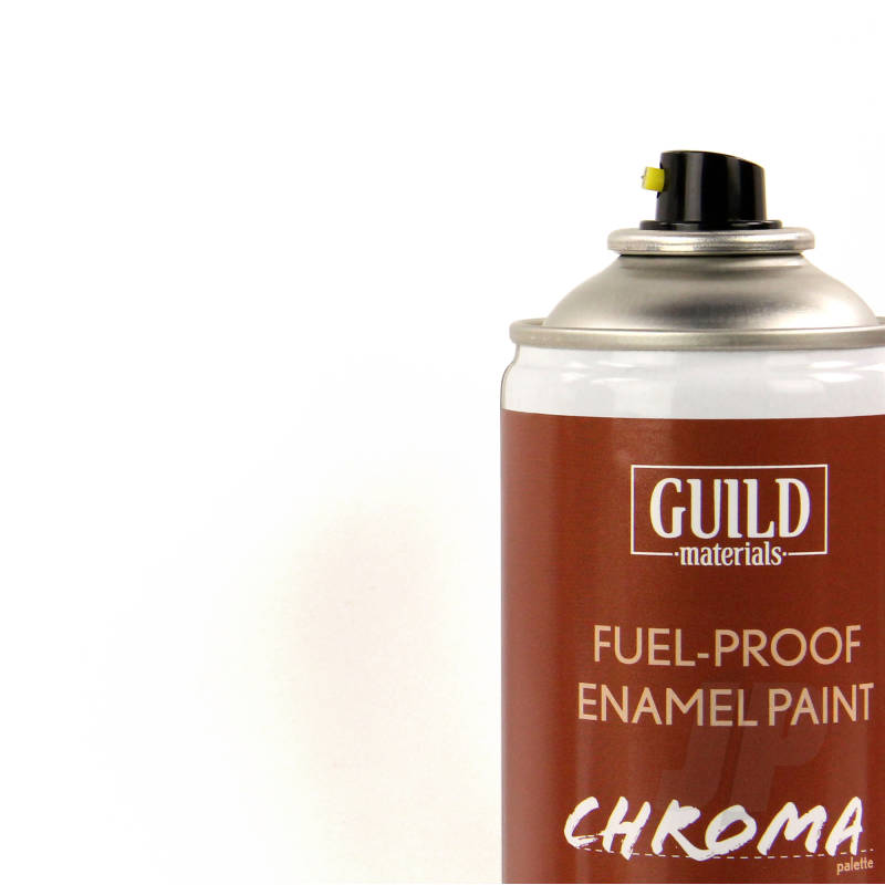 Guild Materials Gloss Enamel Fuel-Proof Paint Chroma White (400ml Aerosol) GLDCHR6400
