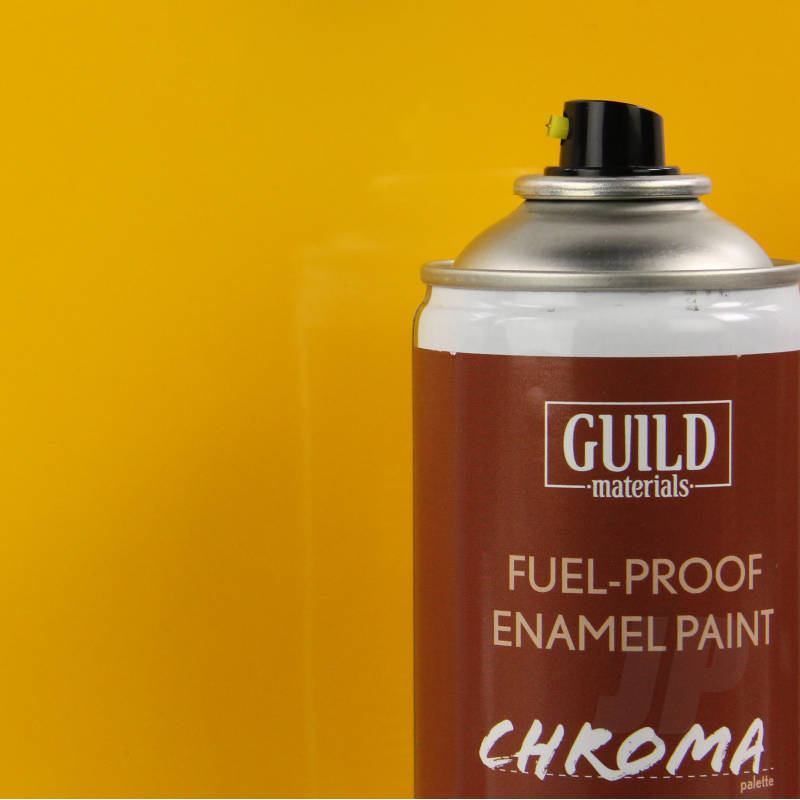 Guild Materials Gloss Enamel Fuel-Proof Paint Chroma Cub Yellow (400ml Aerosol) GLDCHR6402