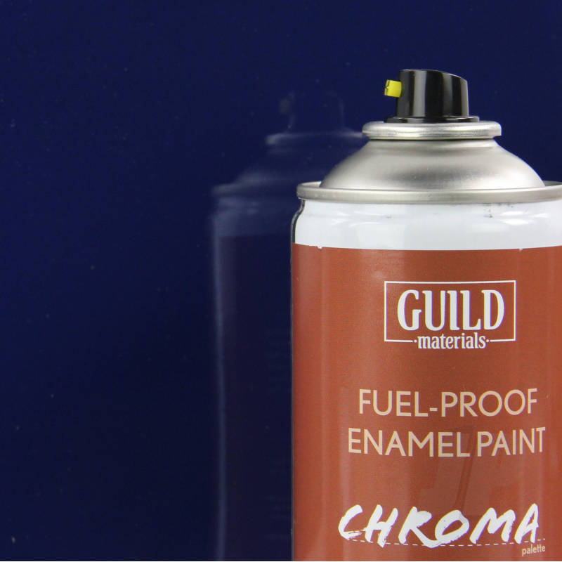 Guild Materials Gloss Enamel Fuel-Proof Paint Chroma Dark Blue (400ml Aerosol) GLDCHR6404