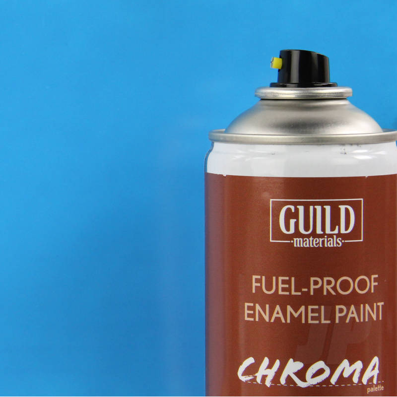 Guild Materials Gloss Enamel Fuel-Proof Paint Chroma Light Blue (400ml Aerosol) GLDCHR6405