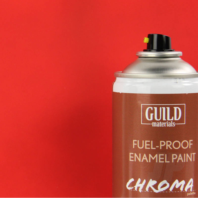 Guild Materials Matt Enamel Fuel-Proof Paint Chroma Red (400ml Aerosol) GLDCHR6501