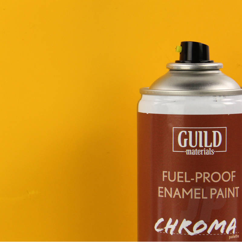 Guild Materials Matt Enamel Fuel-Proof Paint Chroma - CUB YELLOW (400ml Aerosol) GLDCHR6502
