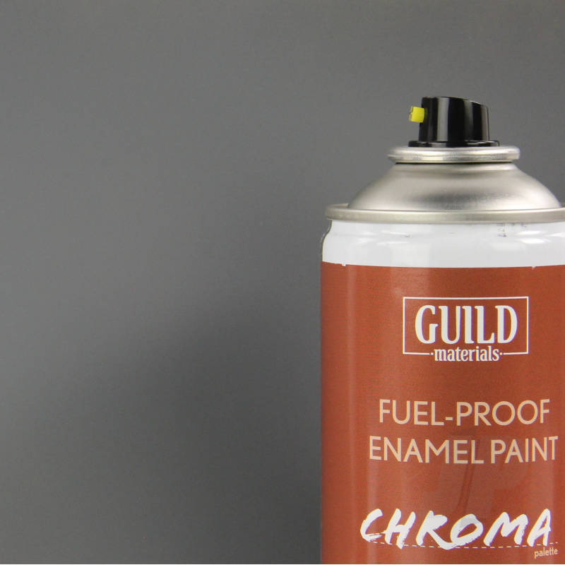 Guild Materials Matt Enamel Fuel-Proof Paint Chroma - DARK GREY (400ml Aerosol) GLDCHR6511