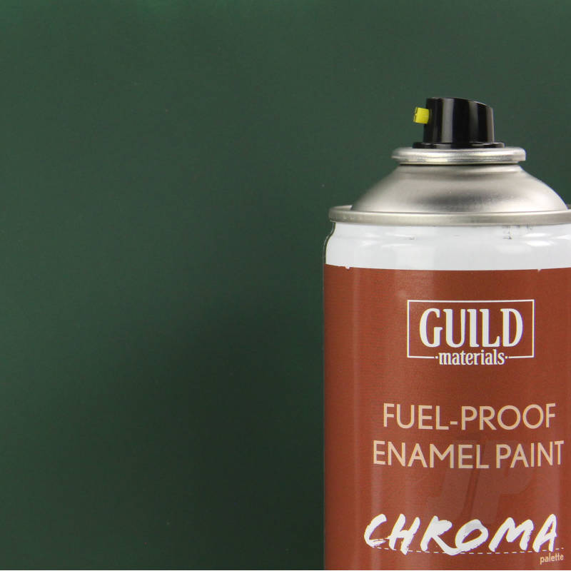 Guild Materials Matt Enamel Fuel-Proof Paint Chroma Dark Green (400ml Aerosol) GLDCHR6512