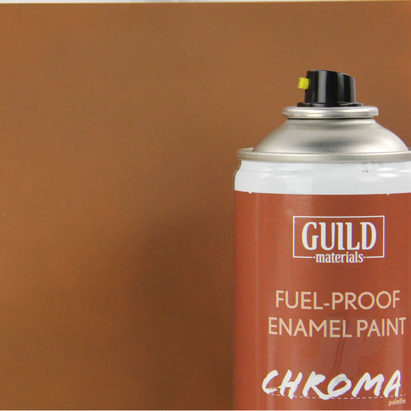 Guild Materials Matt Enamel Fuel-Proof Paint Chroma Dark Earth (400ml Aerosol) GLDCHR6514