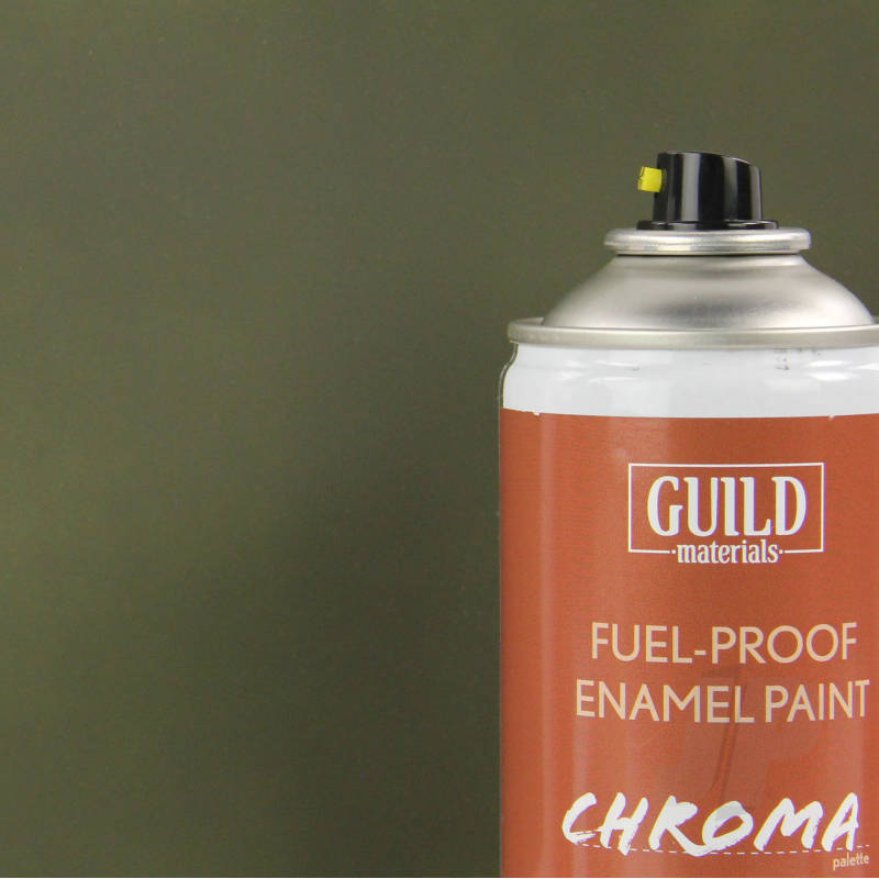 Guild Materials Matt Enamel Fuel-Proof Paint Chroma Olive Drab (400ml Aerosol) GLDCHR6515