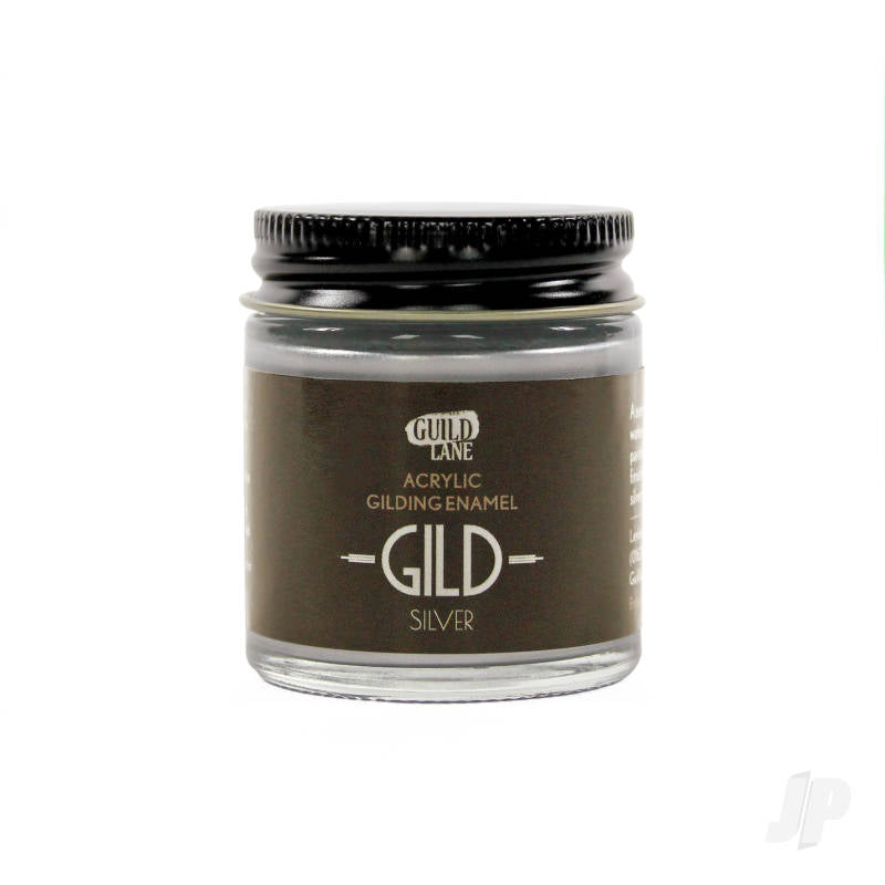 Guild Lane GILD Acrylic Gilding Enamel Paint, Silver (30ml Jar) GLDGDSS0030