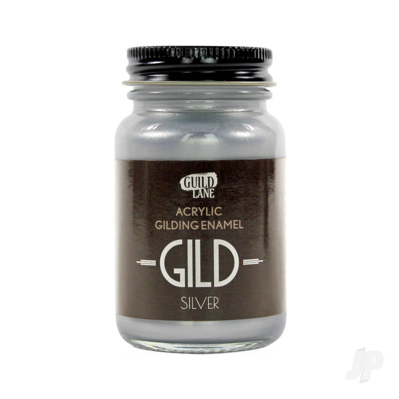 Guild Lane GILD Acrylic Gilding Enamel Paint, Silver (60ml Jar) GLDGDSS0060