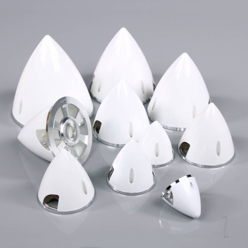 J Perkins 89mm White Spinner (with Aluminium Back Plate) JPDAC02034